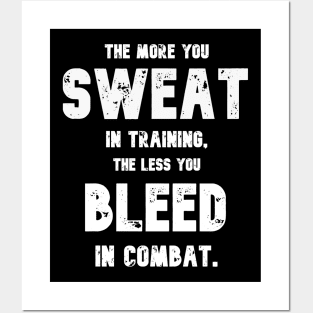 The More You Sweat Spartan Creed Posters and Art